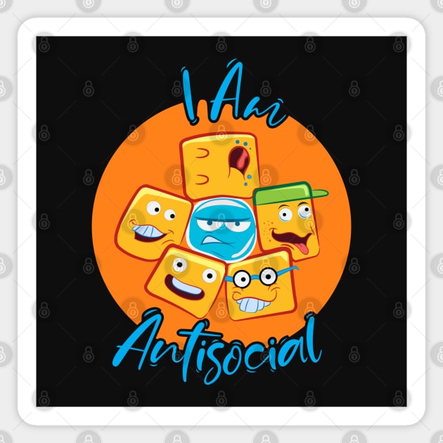 I Am Antisocial Sticker by gardenheart